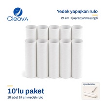 Cleova Tüy Toplama Yedek Rulo 10 Adet ,24 Cm