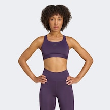 Adidas Tlrdreact Training High Support Kadın Mor Antrenman Bra Jw4874