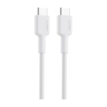 Aukey Cb-cd45-wh Pd Naylon Örgülü Type-c Type-c Şarj Kablosu 0.9mt