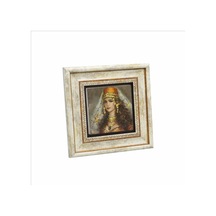 Osmanlı Kadın Çizimi Baskılı Taş Tablo 20x20