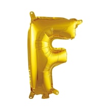 F Harfi 16 İnç Gold Renk Folyo Balon 36 Cm Altın 256