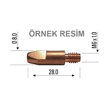 Magmaweld Kaynak Kontak Meme Ucu M6X1,2Mm - 20 Adet