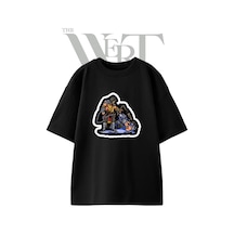 Thewert Scorpion Subzero Tasarım Baskılı Ünisex Siyah Oversize T-shirt