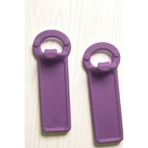 2 Adet Sert Plastik Konserve/ Kavanoz Açacağı-mor Diğer