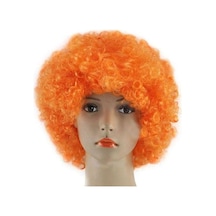 Retro Tarz Afro Stili Turuncu Bonus Peruk