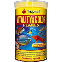Tropical Vitality Color Flakes Tropikal Balıklar İçin Renklendirici Pul Balık Yemi 100 Ml 20 Gr