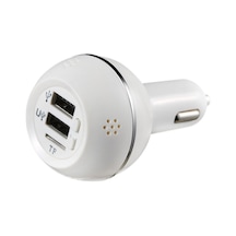 2 Portlu Çift Usb Parfüm Tipi Adaptör Tf Kart Evrensel Araç Mp3 Çalar Şarj Cihazı Resim Olarak