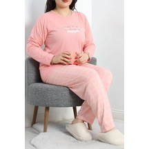 Seka Store Seka Viskon Büyük Beden Pijama Takımı Koyupudra - 50727.1049. Çok Renkli