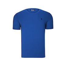 T8568 Dewberry V Yaka Erkek T-shırt-düz Saks
