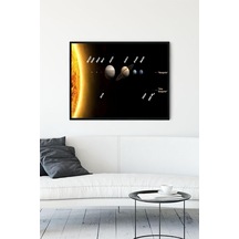 Tr Pster11160 Güneş Sistemi Eğitim Çerçeveli Tablo 40x50cm