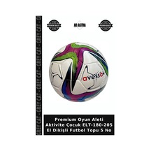 Premium Oyun Aleti Aktivite Çocuk Elt-180-205 El Dikişli Futbol Topu 5 No Çok Renkli