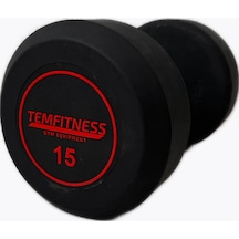 Temfitness Kauçuk Kaplı Olimpik Dambıl 15 KG