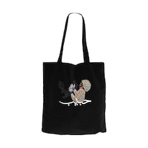 Khabib Kartal Graphic Siyah Kanvas Bez Çanta Siyah