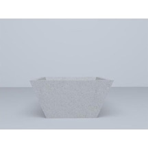 Nuano Consept Royal Serisi Yuvarlak Saksı Beyaz 50x50