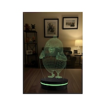 Özel Tasarım Tombul Kuş 3d Led Lamba - Ofis Ve Çocuk Odası Hediyelik Gece Lambası