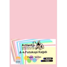Pembe Renkli A-4 Fotokopi Kağıdı 25 li 1 Paket Artlantis Fotokopi Renkli A4 Kağıdı