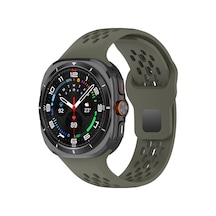 Galaxy Watch Ultra 47mm Nvth Krd-119 Delikli Tasarım Silikon Kordon-derin Yeşil