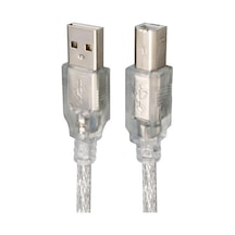 Pm-3267 3 Metre Şeffaf Mavi Usb 2.0 Yazıcı Kablosu