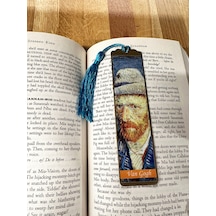 Sanatsal Tablo Temalı Metal Kitap Ayracı Van Gogh- Gri Şapkalı Otoportre