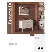 Evros Bergama 100 Cm Banyo Dolabı Beyaz