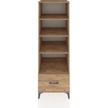 Kronos Dolap 4 Raflı Tek Çekmeceli 60x59x182 Çam-çam Atlas Çam