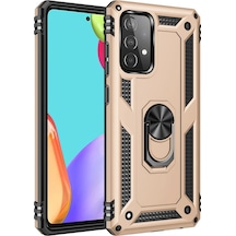 Samsung Uyumlu Galaxy A33 5g Kılıf Sofya Yüzüklü Silikon Kapak Altın