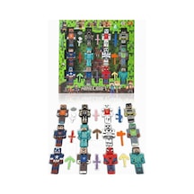 Tıfıl Toys Minecraft 12 Karakter 10 Aksesuar 22 Parça Çocuk Figür Oyun Seti