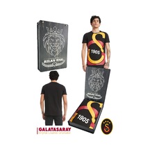 Galatasaray Lisanslı Büyük Logolu T-shirt Ahşap Kutulu 099 Siyah