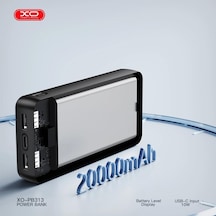 Pb313 20000 Mah Taşınabilir Powerbank Çift Usb-a Çıkışlı Ve Type-c Girişli İnce Harici Batarya, Kompakt Şarj Cihazı - Beyaz