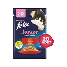 Purina Felix Sığır Etli Pouch Yavru Kedi Maması 20 x 85 G
