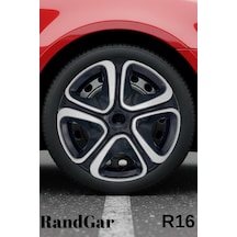 Fiat Uno 16 İnç Jant Kapağı 4 Adet Siyah Gri C103 Rand