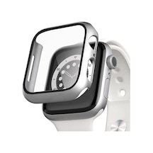 Apple Watch Series 7 41mm İçin Kılıf Matte Premium Slim Watchband Gümüş Watch Series 7 41mm İle Uyumlu Kılıf - Gümüş Çok Renkli