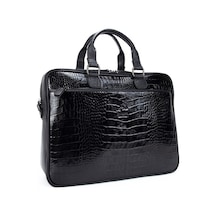 Kangaroo Kıngdom Hakiki Dana Derisi Evrak Çantası Laptop Unisex Kangaroo K. 7763Cs Siyah