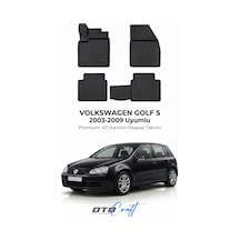 Otocraft Volkswagen Golf 5 2003-2009 Araca Özel 4d Karbon Oto Paspas Havuzlu Tam Set