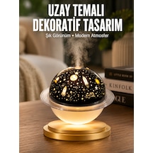 Aromaterapi Hava Nemlendirici Gece Lambası Uzay Model Satürn Oda Kokusu - Lisinya