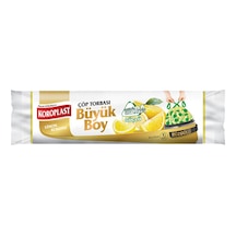 2 Adet Koroplast Çöp Torbası Ekstra Güçlü Limon Büzgülü Büyük Boy 10'lu