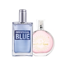 Avon Individual Blue Erkek Parfüm 100 ML + Wish Of Love Kadın Parfüm 50 ML