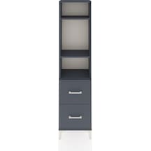 Arges Dolap 3 Raflı 2 Çekmeceli 44x30x182 Antrasit-antrasit Antrasit