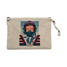 Top Gun 2 Krem Clutch Astarlı Cüzdan / El Çantası Krem