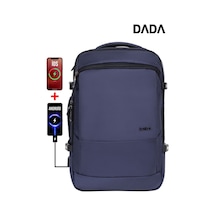 Dada USB Type-C Girişli Fonksiyonel Laptop Sırt ve Seyahat Çantası Lacivert 15,6 İnç 40 Litre