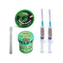 Relıfe Rl-402/ Krem Lehim Paste 183 C 40g Flux Lehim Toplama Ve 2uul 2015 Emme Teli 2,0mm Lehimleme Seti20