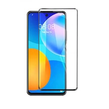 Huawei P Smart 2021 Ekran Koruyucu Cam Tam Kapatan Muzy Siyah