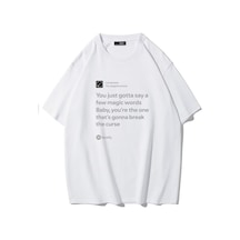 Brz Collectıon Brz Collection Unisex Oversize Lovebomb The Neighbourhood T-shirt Beyaz