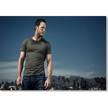 Cakasepetim Chris Pratt Kaslı Kollar Ahşap Mdf Tablo