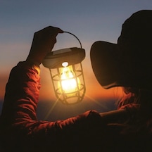 Buffer Solar Kamp Feneri Güneş Enerjili, Otomatik Şarj Ve Gece Işığı, Taşınabilir Ve Asılabilir Led Dış Mekan Lamba Çok Renkli