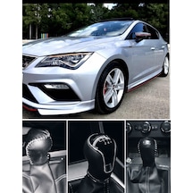 Seat Leon Manuel Vites Topuzu Kılıfı El Yapımı Hakiki Deri