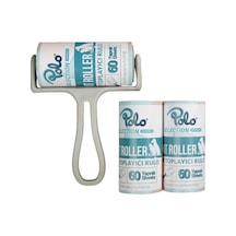Polo Tüy Toplama Rulosu 60 Yaprak 10cm+2 Yedek çok renkli