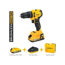 Sgs SGS5532 - 20 Volt 2 Amper 60 NM Tork Akülü Darbeli Matkap Vidalama Seti Çift Akülü