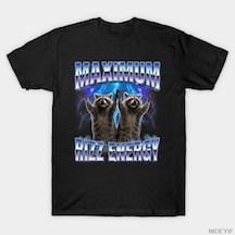 Flood Of Style Maksimum Rizz Enerji Komik Rakun Karizma Bootleg Meme T-shirt Erkekler Kadınlar Için % 100% P Çok Renkli