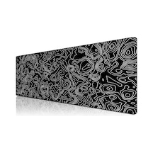 Klasse Pro - 4 Farklı Model Dikişli Kenar 100x50 Cm Oyuncu Gaming Mouse Pad Black Map Lines